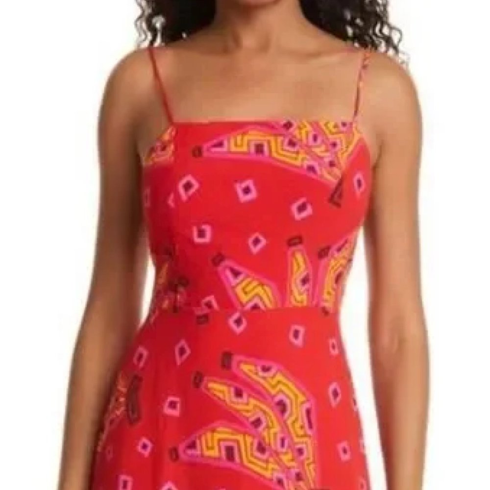 Farm Rio Red Banana Tiki Midi Dress